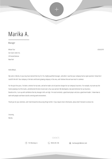 cover letter templates for pages