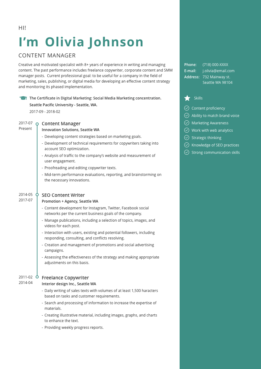 
                                                             a case manager resume example