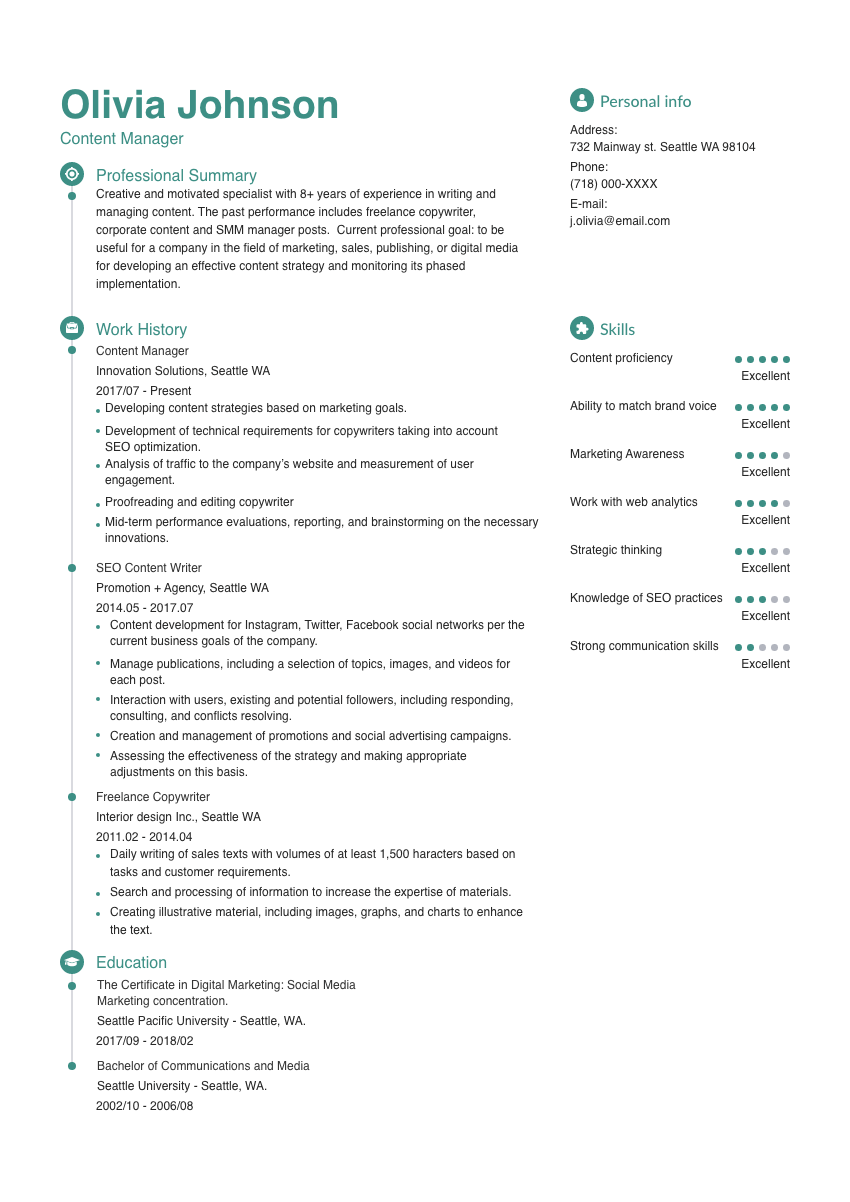 
                                                             image of a resume example for a 3d artist