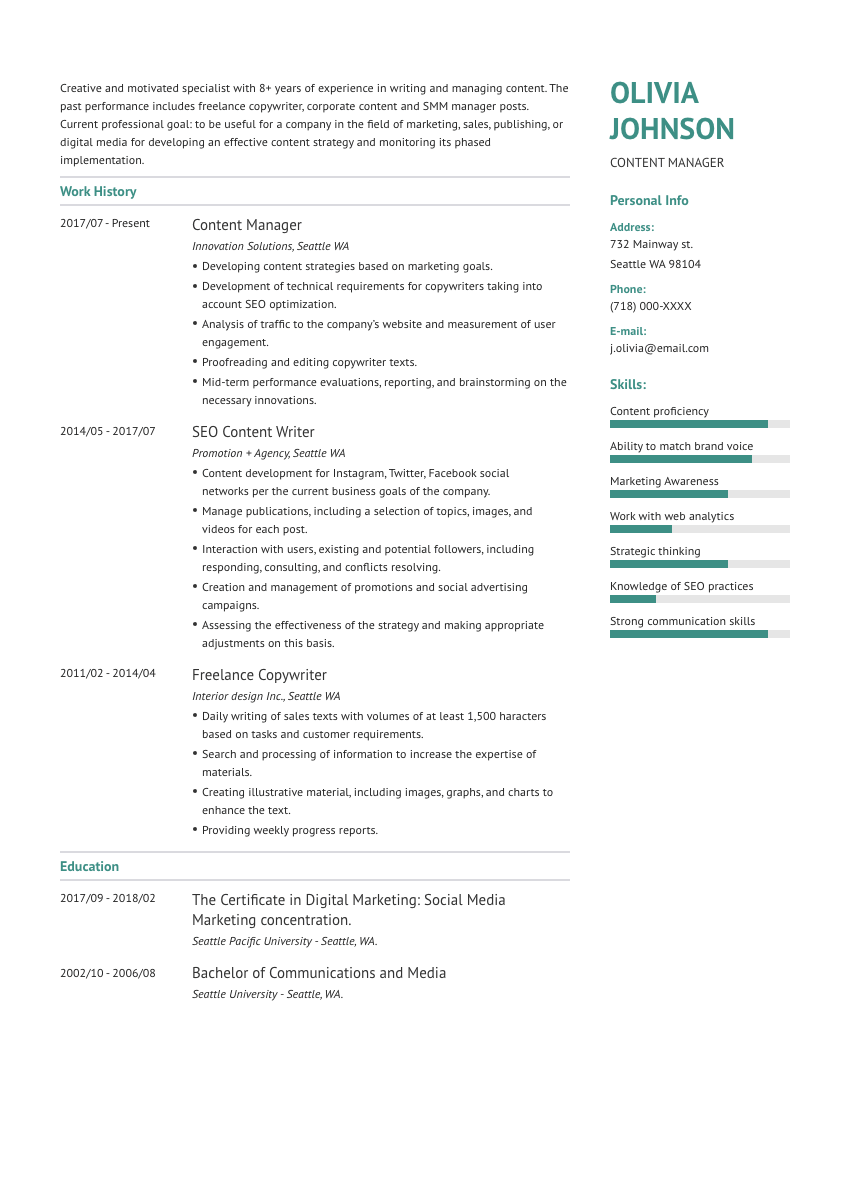
                                                             image of a resume example for a field service technician
