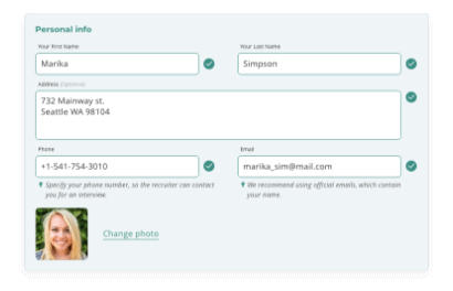 Select your industry and desired position